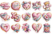 Whimsical Valentine Cookies Clipart, an Illustration by OK Design (Thumbnail 3 of 6)