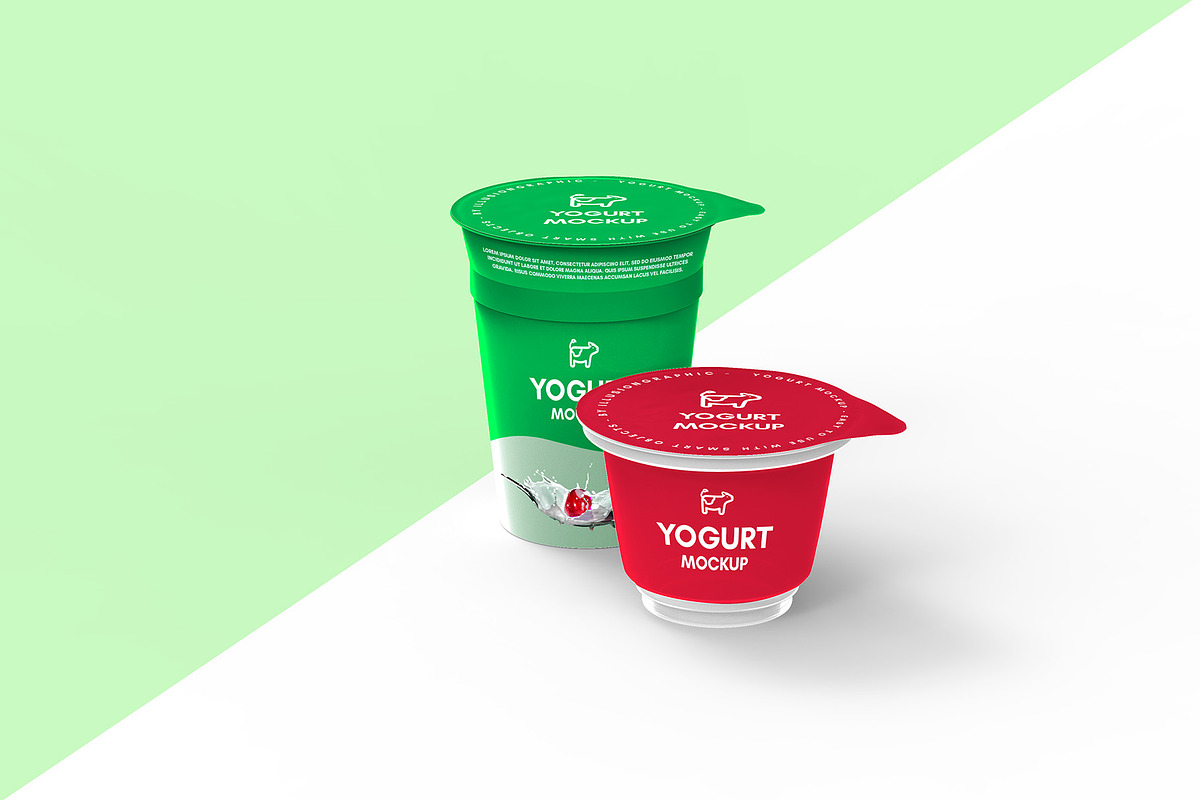 Yogurt Mockups - 9 Views, a Packaging Mockup by Illusiongraphic (Photo 14 of 14)