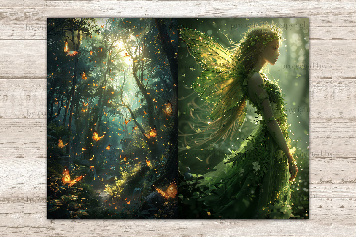 Fairy Forest Junk Journal Page, a Person Illustration by GlamArtZhanna (Photo 7 of 10)