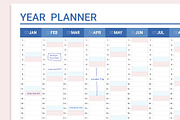 Calendar 2025 Planner Simple Style, a Stationery Template by WORAKAMON Design Studio (Thumbnail 4 of 4)