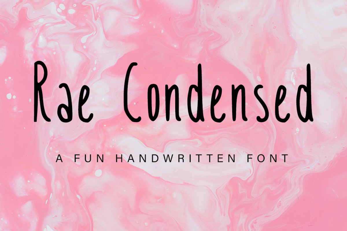 Rae Condensed Handwritten Font, a Handwritten Font by Cherry Noir Design (Photo 1 of 3)