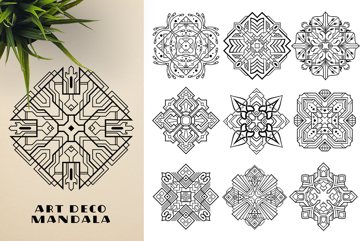 300 Vector Mandala Ornaments, a Decorative Illustration by pixaroma (Photo 16 of 49)