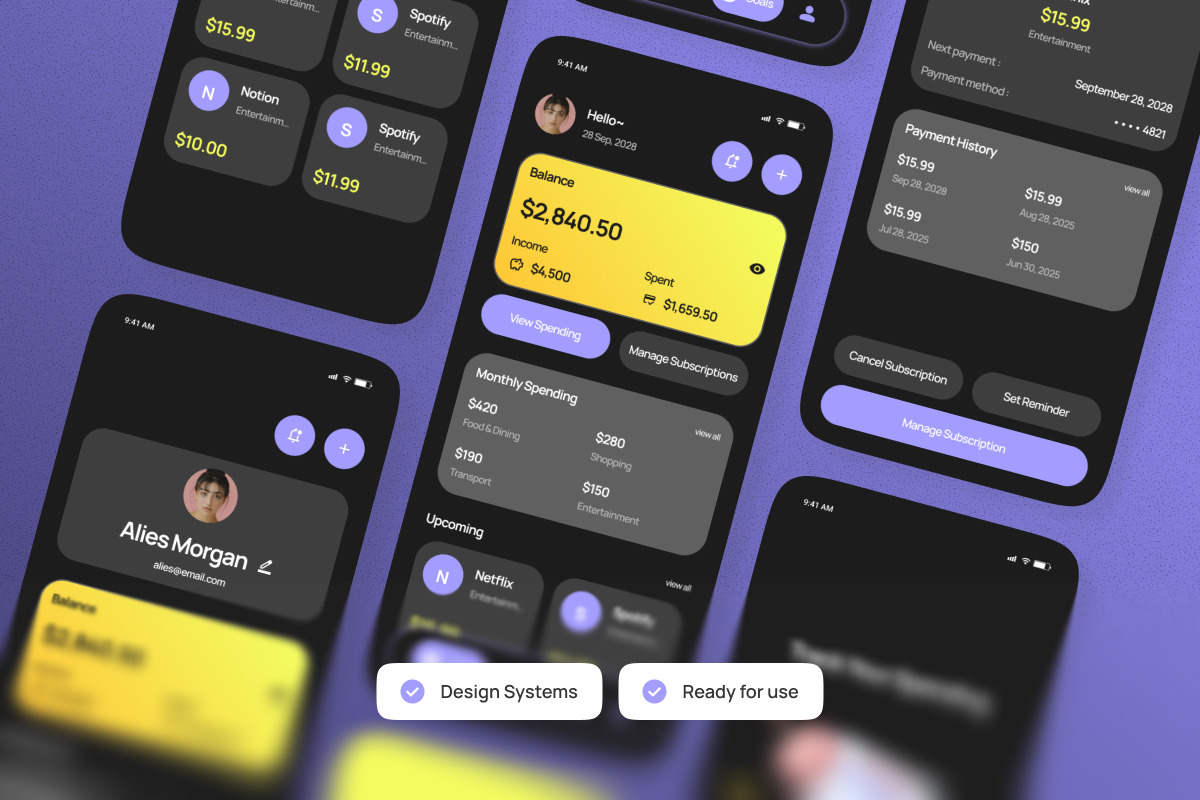 Manicule Subscription Manager UI App, an App Template by productype1 (Photo 3 of 5)