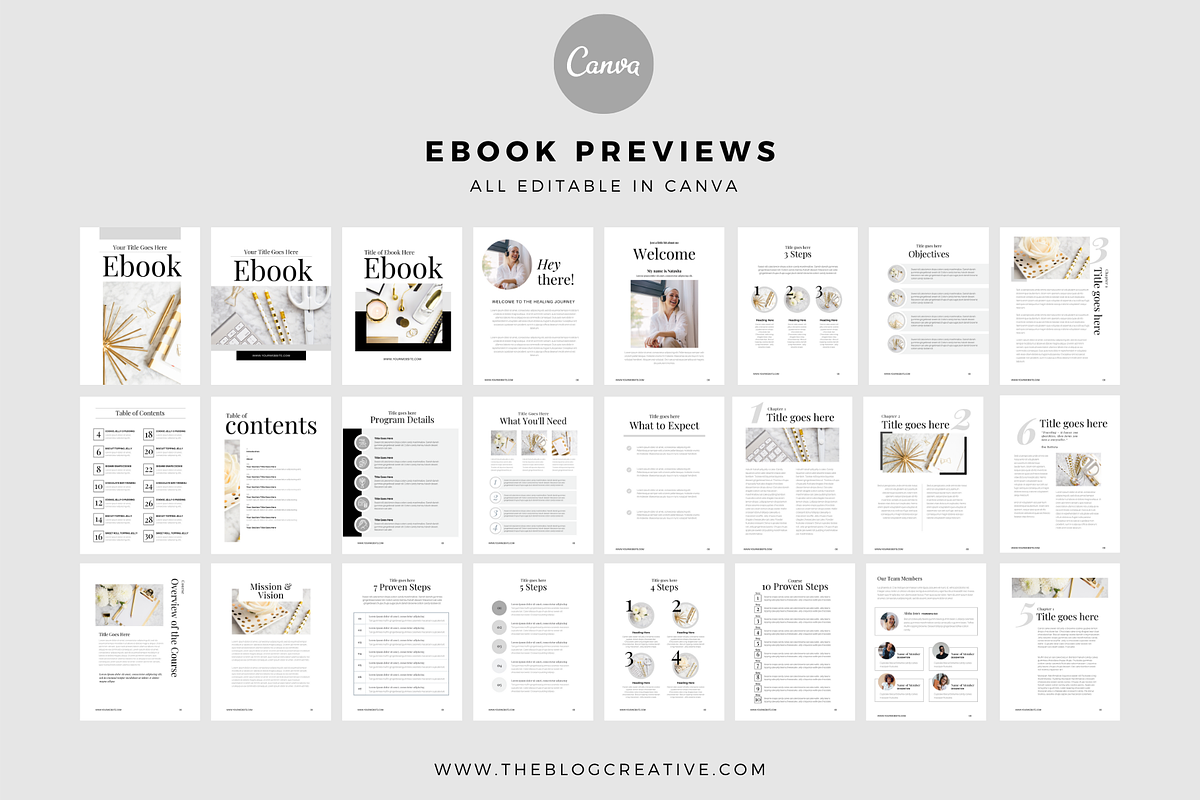 Minimalist Mega Workbook Canva, a Templates & Theme by The Blog Creative (Photo 10 of 12)