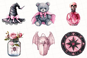 Pastel Gothic Halloween Clipart, an Illustration by OK Design (Thumbnail 5 of 5)