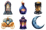 Watercolor Elegant Halloween Clipart, an Illustration by Daily.Designs (Thumbnail 4 of 5)