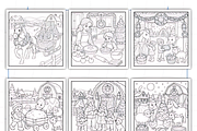 Christmas on the Farm Coloring Pages, a Seasonal Illustration by Design Station (Thumbnail 8 of 8)