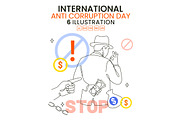 6 International Anti Corruption Day, a Person Illustration by denayunebgt (Thumbnail 1 of 3)