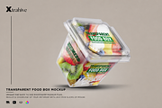 Transparent Food Box Mockup, a Packaging Mockup by Xtrahive (Thumbnail 1 of 2)