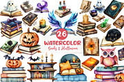 Books & Halloween Clipart, an Illustration by CreationArt (Thumbnail 1 of 4)