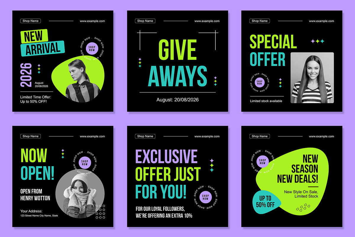 Social Media Post Template, an UI Kit Template by CreativeShaper (Photo 2 of 3)