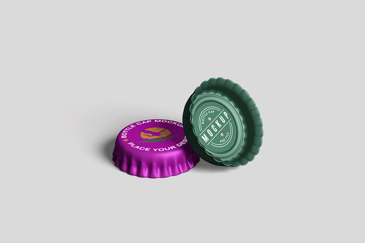Bottle Cap Mockup Set – for Beverage, a Product Mockup by bimockup (Photo 3 of 6)