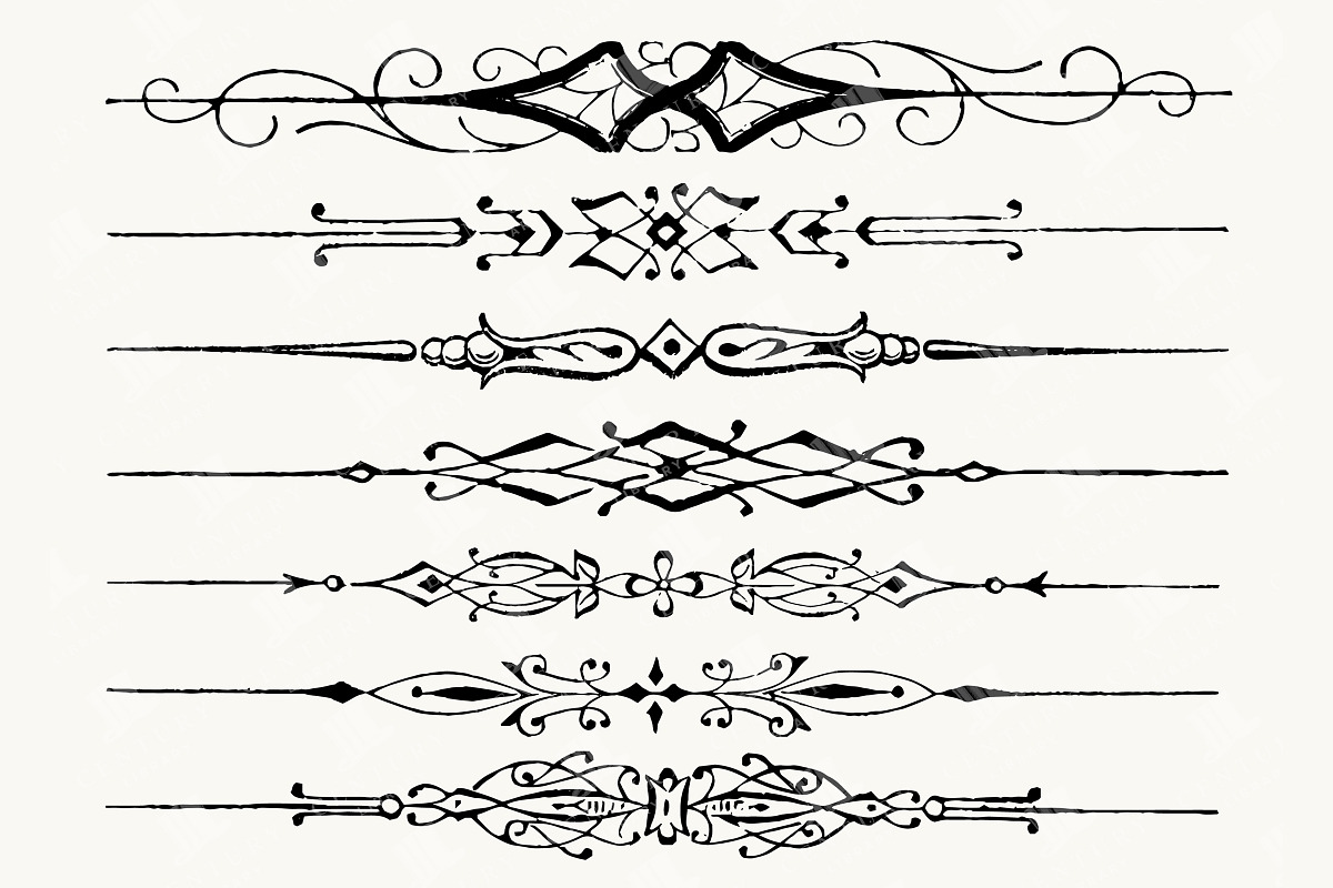 Decorative Vintage Text Dividers, an Object Graphic by Century Library (Photo 3 of 7)