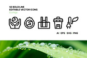 50 Ecology Icons, an Outline Icon by Side Project (Thumbnail 1 of 7)