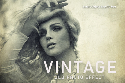 Vintage Old Photo Effect, a Brushes & More by Creativetacos