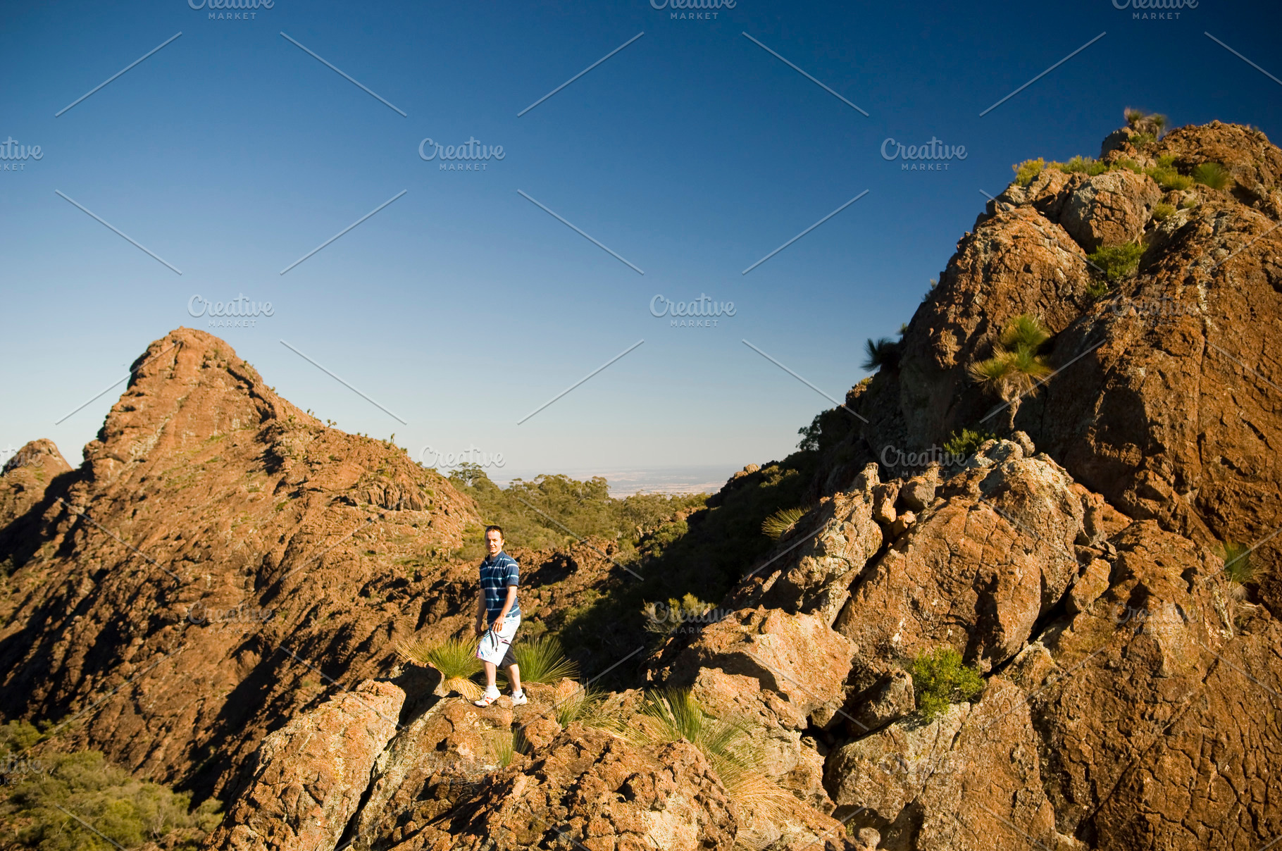 Tourist Hiking Mountains, a Person Photo by THP Creative