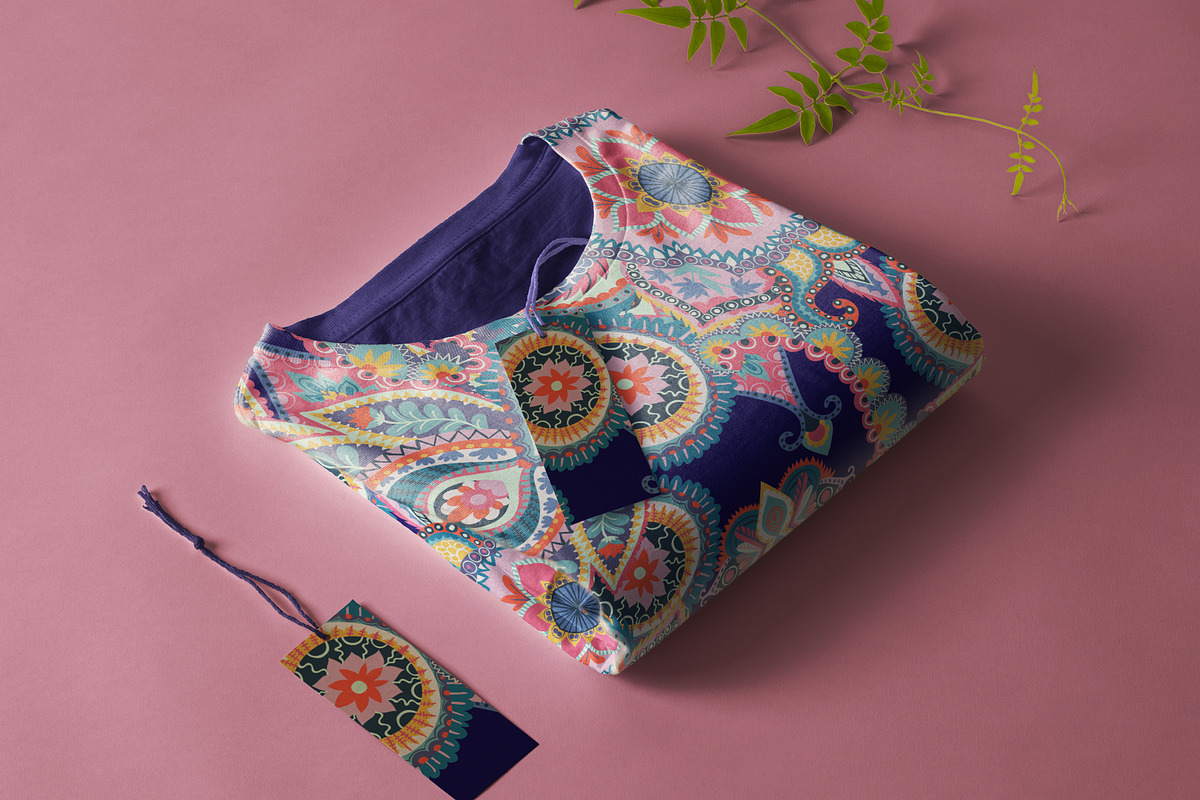 Rainbow paisley, a Pattern Graphic by kateja (Photo 7 of 10)