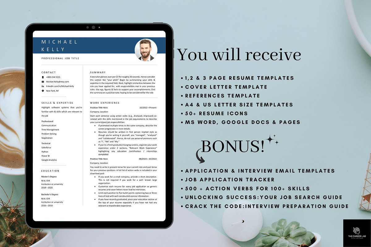 Resume/CV modern format with photo, a Resume Template by The Career Lab (Photo 8 of 10)