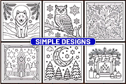 62 Stained Glass Winter Coloring, a Seasonal Illustration by Design Art (Thumbnail 5 of 5)
