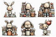 Whimsical Back to School Bunny PNG, an Animal Illustration by Libby Wishes (Thumbnail 5 of 5)