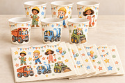 Construction Vehicles Clipart, a Transportation Illustration by Villa 11 Estudio (Thumbnail 8 of 9)