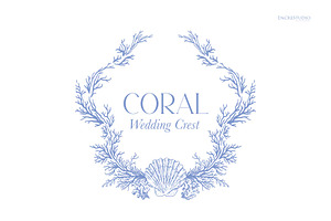 Coral Wedding Crest