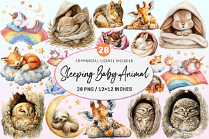 Sleeping Baby Animal, Sweet Dreams, a Graphic by CitraGraphics