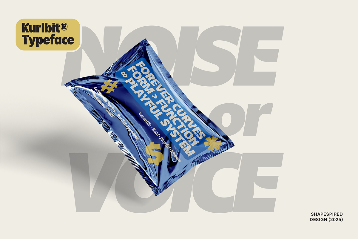 Kurlbit - Bold Display Sans, a Sans Serif Font by Shapespired Design (Photo 14 of 17)