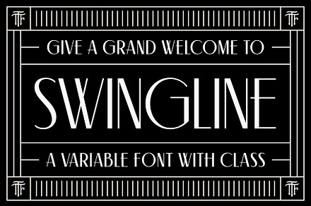 Swingline - Variable 1930s Font