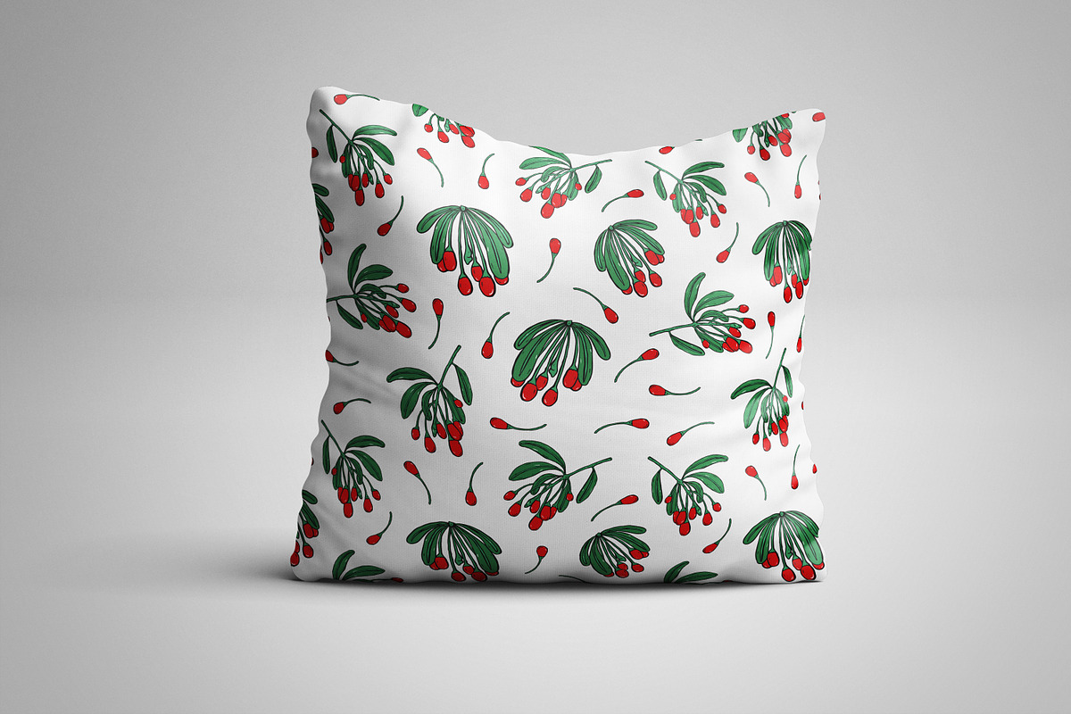 Goji berries set, seamless patterns, a Food Illustration by Good Studio (Photo 9 of 9)