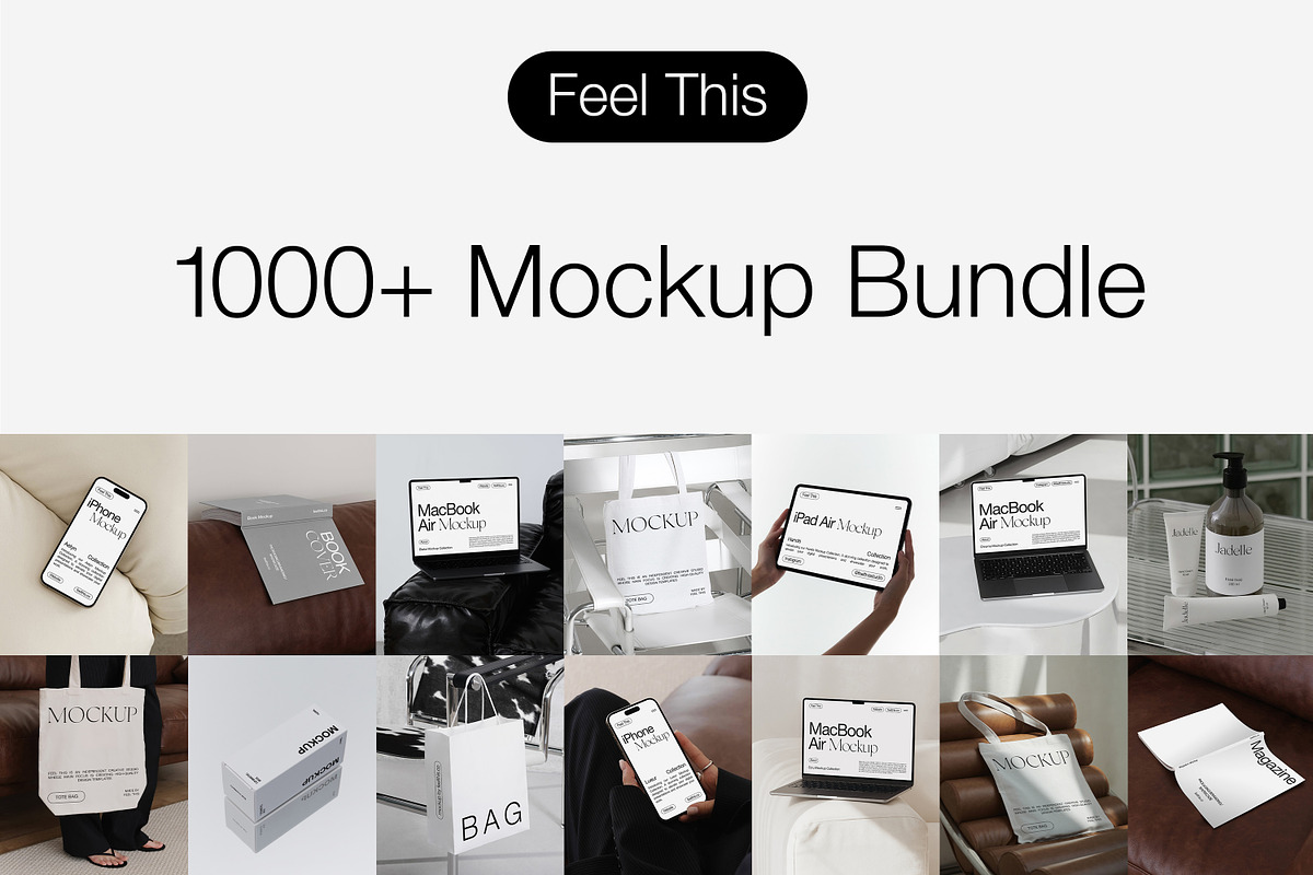 ALL MOCKUPS BUNDLE | 1000+ Mockups, an iPhone Mockup by Feel This (Photo 1 of 17)