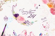 Watercolor Kiss - Romantic Clipart, a Decorative Illustration by Gluiki (Thumbnail 2 of 4)