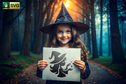 50 Halloween Witch SVG Designs, a Person Illustration by pixaroma (Thumbnail 4 of 7)