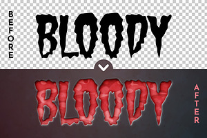 Emboss Bloody - Editable Text Effect