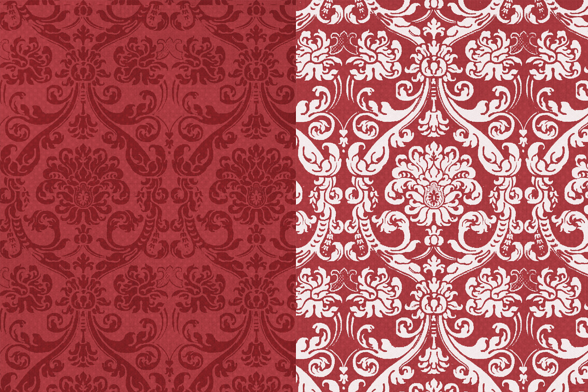 Damask and Stripes Digital Paper-14 preview 3