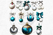 Christmas Baubbles Cliparts, a Seasonal Illustration by ThatsDesignArt (Thumbnail 10 of 16)