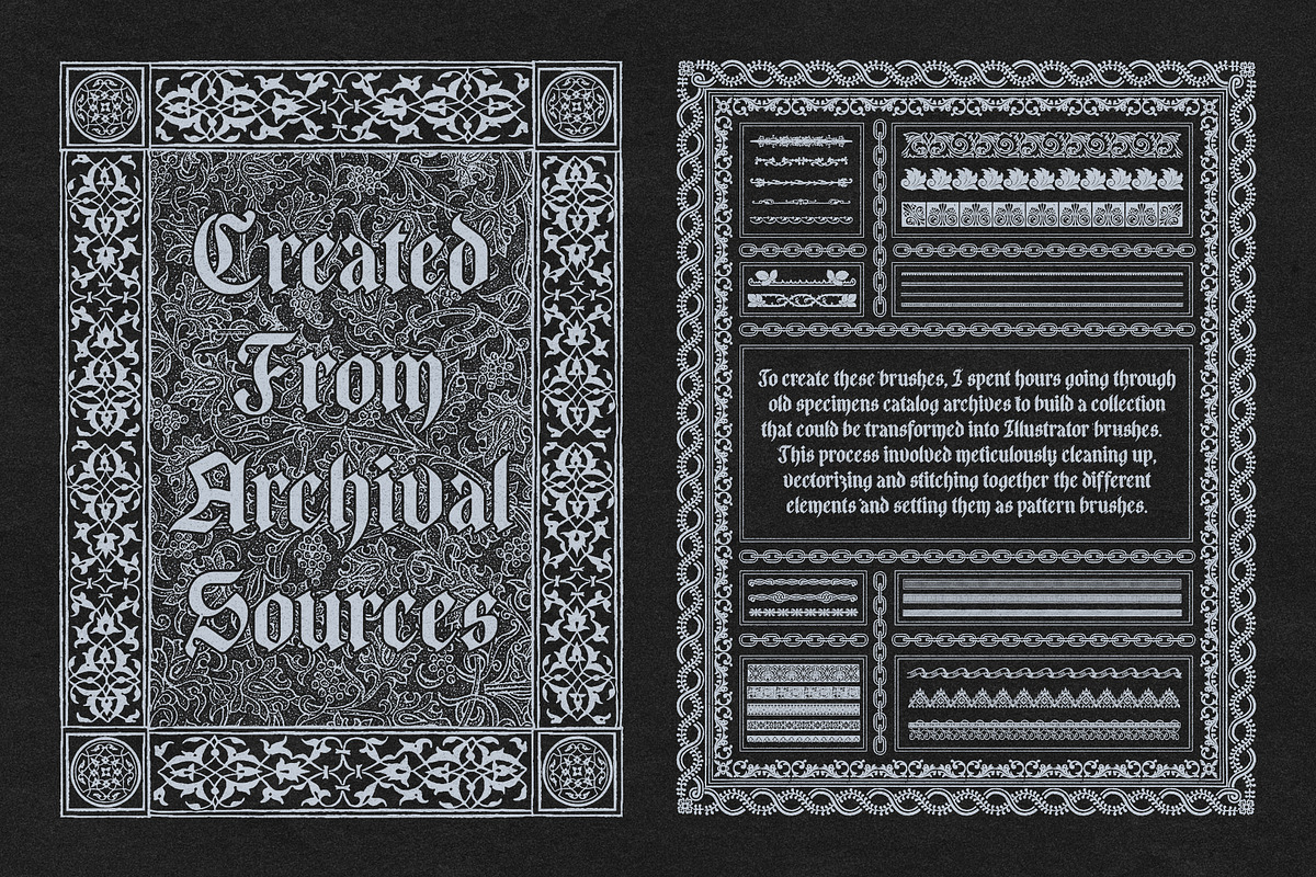 Illustrator Frames Brushes, a Brush Add-On by MiksKS (Photo 11 of 21)