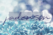 Jadenson Font, a Script Font by SophieSaxo (Thumbnail 1 of 8)