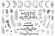 Mystic Autumn doodles and lettering, an Illustration by harmonia_green_art (Thumbnail 1 of 7)