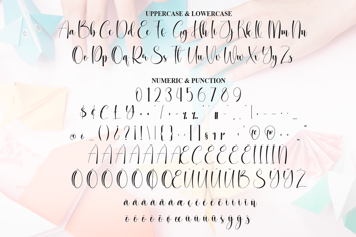 Origami | Script Font, a Handwritten Font by Scratchones (Photo 7 of 9)