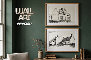 Vintage Van Gogh Cottages Set