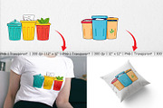 Sorting Bins Clipart, a Graphic by Artnoy (Thumbnail 3 of 5)