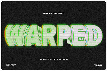 Warped Stacked Text Effect