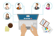 Hybrid Work Set 01, a Work Illustration by AndriiStore (Thumbnail 2 of 11)
