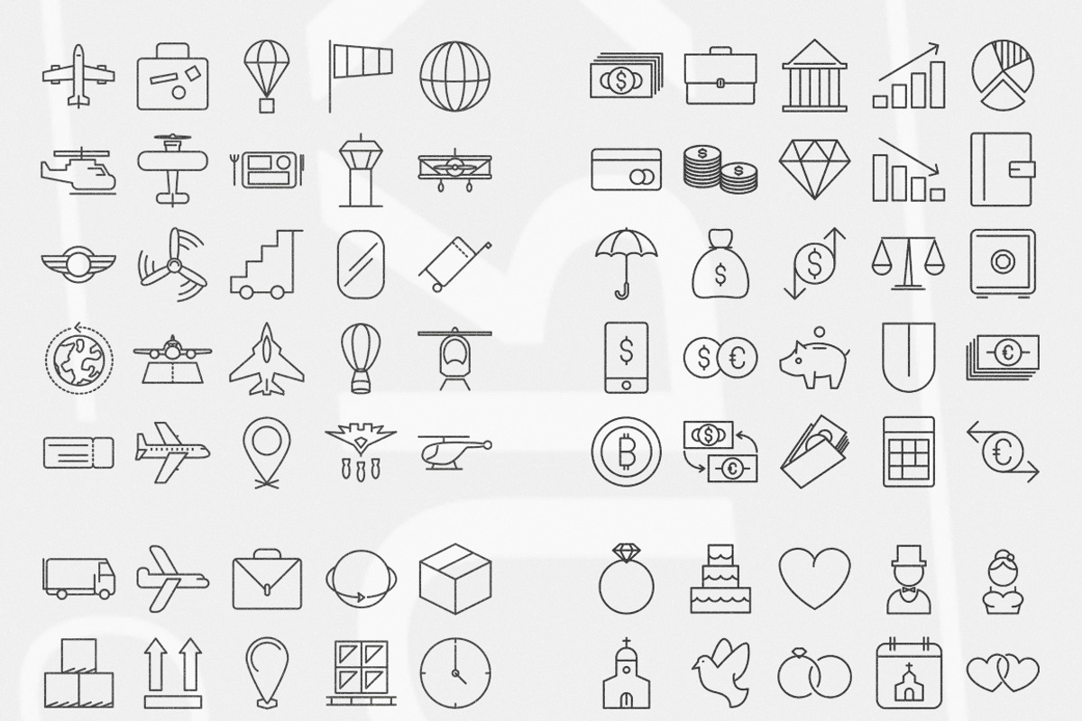 500 Modern Icons Bundle SALE -84%, an Icon by Krukowski Graphics (Photo 4 of 8)