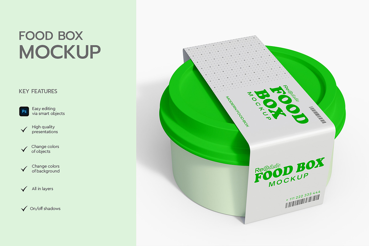 Simple Food Box Mockup, a Product Mockup by graphypix (Photo 2 of 4)