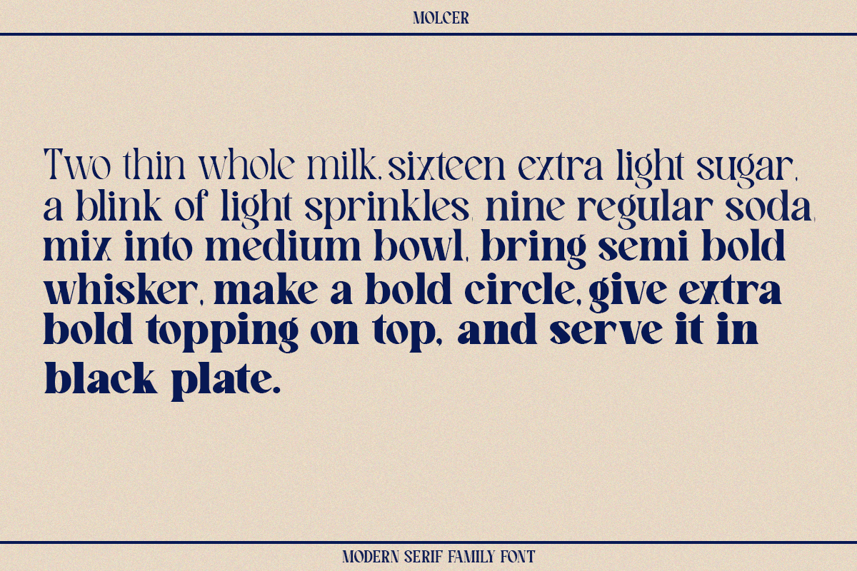 Molcer - Modern Serif Font, a Font by Say Studio (Photo 4 of 13)
