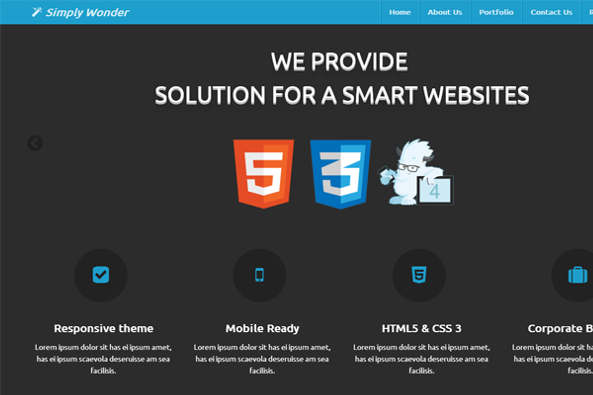 Simply Wonder Zurb Foundation 4, a Websites & App Template by Responsive Business Theme (Photo 1 of 3)