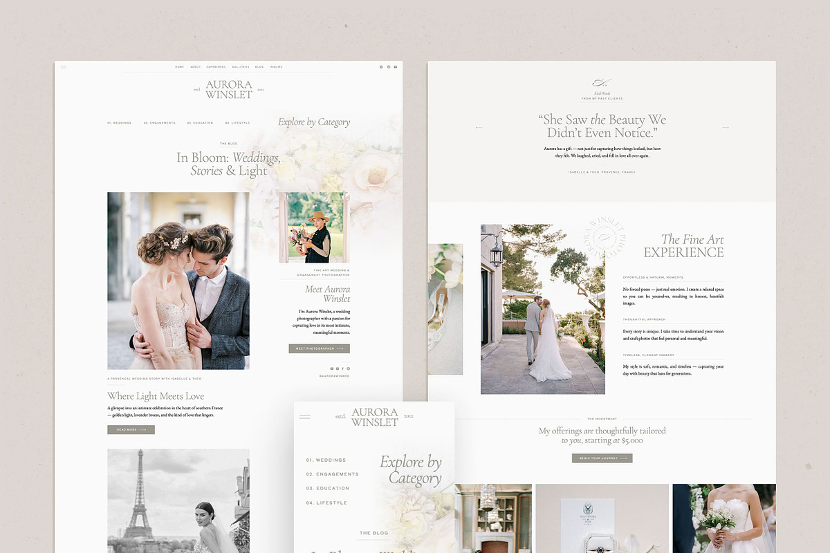 Showit Website Template Photographer, a Websites & App Template by The Soft Voice (Photo 7 of 9)