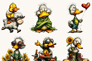 Cute Quirky Funny Duck Clipart, an Animal Illustration by Design Scotch (Thumbnail 5 of 7)